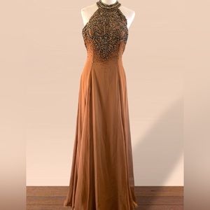 Gatti Nolli Couture 100% Silk Beaded Halter